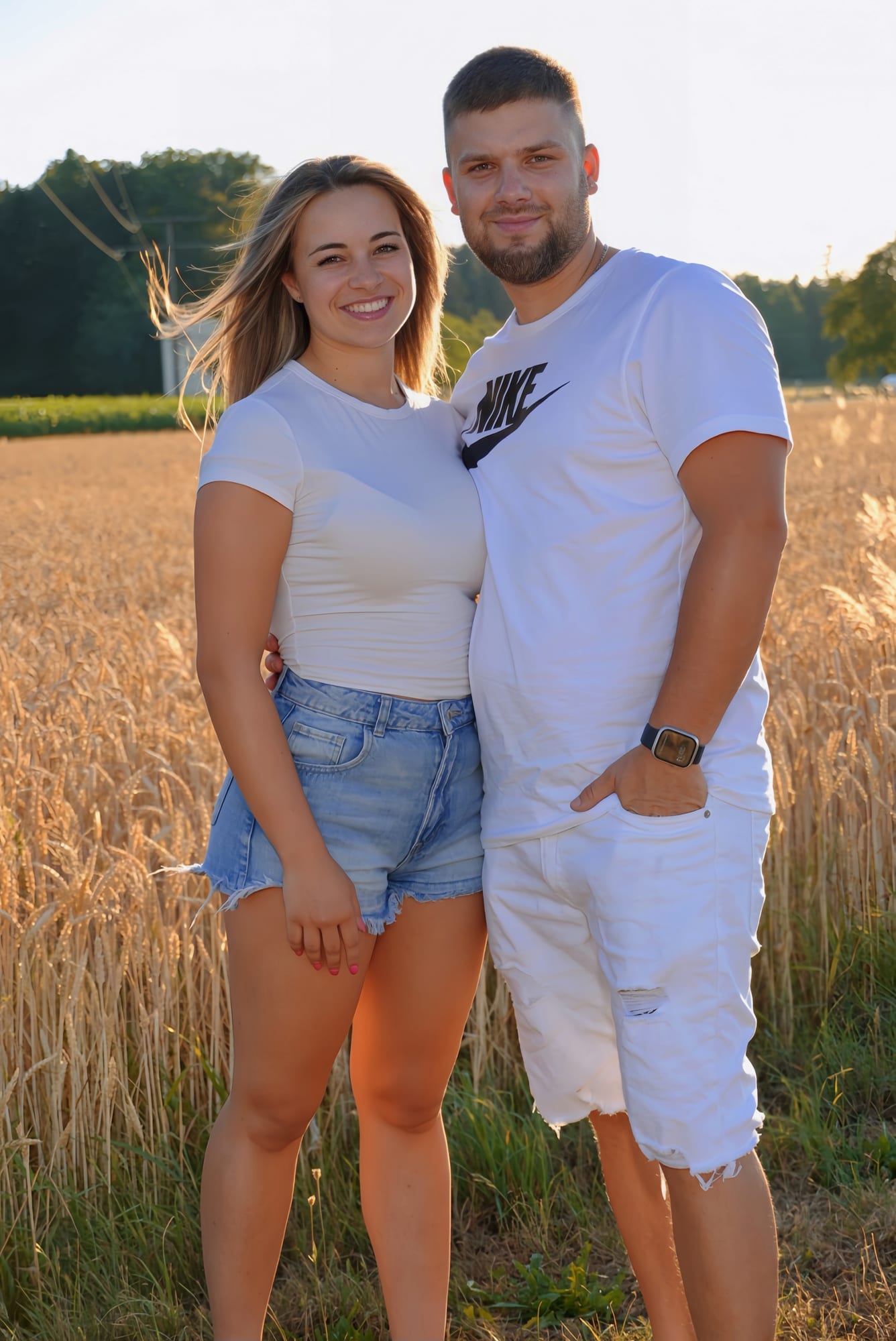 Paar im Kornfeld